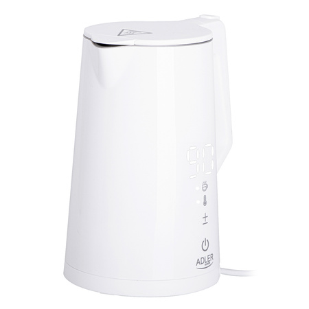 Czajnik Elektryczny LED z Regulacją Temperatury 1,7L, Metalowy, Producent: Adler, SKU: AD 1345
