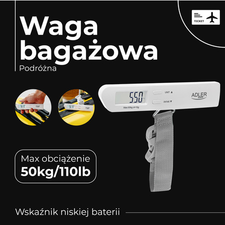 Waga bagażowa podróżna Adler AD 8191