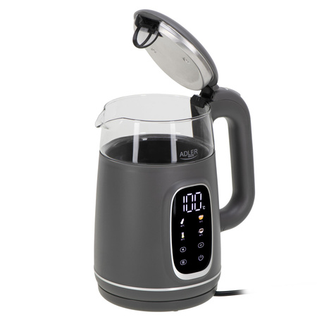 Czajnik elektryczny z regulacją temperatury, szklany, 1.7L 2200W Adler AD 1305 gs