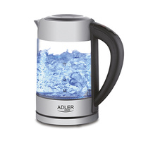 Szklany Czajnik Elektryczny Adler z Regulacją Temperatury, 1,7 L - AD 1247