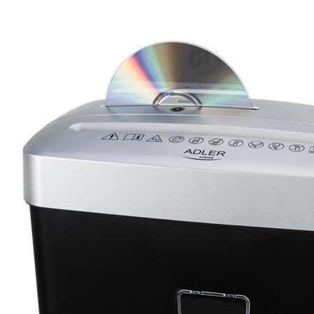 Niszczarka do dokumentów 200W srebrna - Adler AD1037S