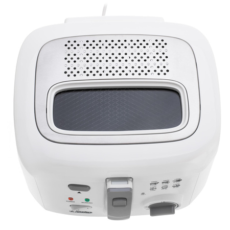 Frytkownica elektryczna, frytownica tłuszczowa 2,5L, 1800W, filtr, wyjmowany pojemnik, ochrona – Mesko MS 4908G