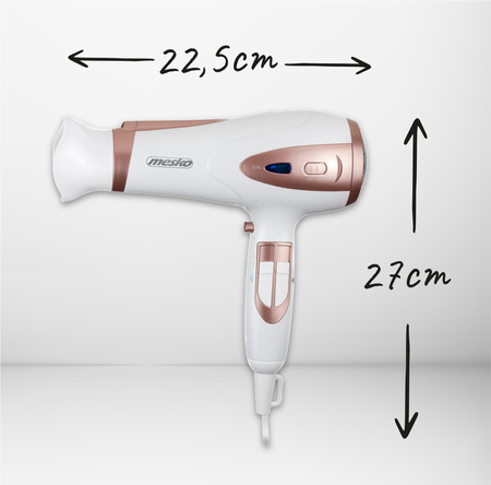 Suszarka do włosów 2400W Z JONIZACJĄ Zimny nawiew + Koncentrator i Dyfuzor MESKO | MS2274