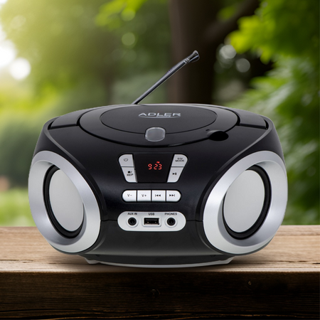 Przenośny boombox z USB, AUX i radiem FM — Adler AD 1181