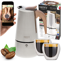 Kawiarka Camry + szklanki CR4424-CR4427