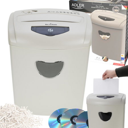 Niszczarka do dokumentów Adler beżowa | AD1038E