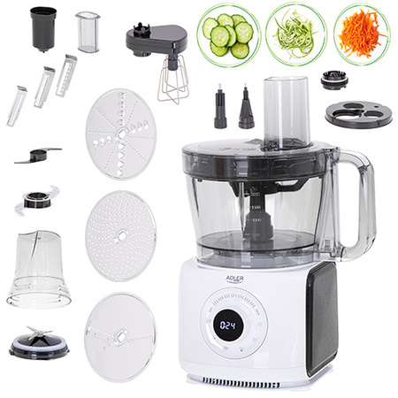 Robot Kuchenny LCD 12w1 z Mikserem i Wysoką Efektywnością, Adler AD 4224