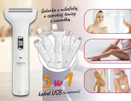 Trymer foliowy wielofunkcyjny z golarką do ciała Camry CR 2935