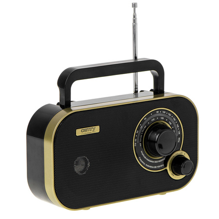 Radio FM/AM, 2W, antena teleskopowa, retro design, 230V/baterie Camry CR 1910g