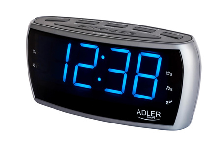 Radiobudzik LED cyfrowy, radio AM/FM, podwójny alarm, drzemka Adler AD 1121 S