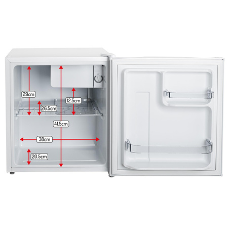 Lodówka podblatowa, pojemność 45L, 6 stopniowa regulacja, wysokość 49,5cm Adler AD 8096w