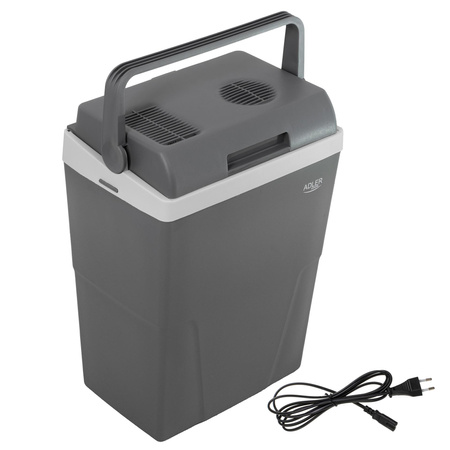 Mini lodówka turystyczna 22L, podwójne zasilanie, ergonomiczna, energooszczędna, Adler AD 8094
