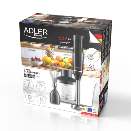 Blender ręczny wielofunkcyjny 800W, z rozdrabniaczem i trzepaczką Adler AD 4620