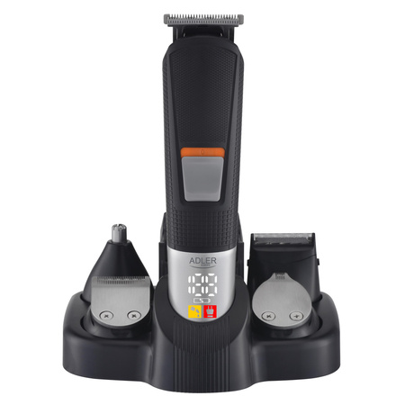 Zestaw do Pielęgnacji 5 w 1 z LED, Trymer z Podstawką Ładującą, Adler AD 2943
