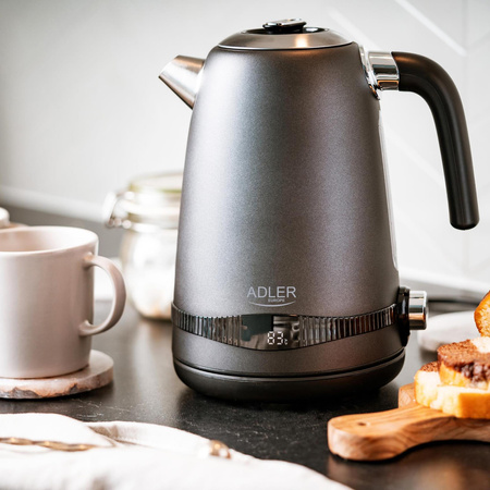 Czajnik elektryczny 1.7L, regulacja 40-100°C, LCD, podtrzymanie temperatury Adler AD 1295