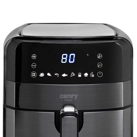 Frytkownica beztłuszczowa, piekarnik Air Fryer, 5L, LED, 2500W, programy, Camry CR 6311b