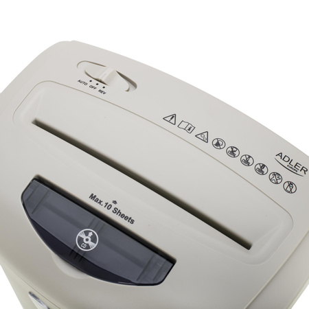 Niszczarka do dokumentów Adler beżowa | AD1038E