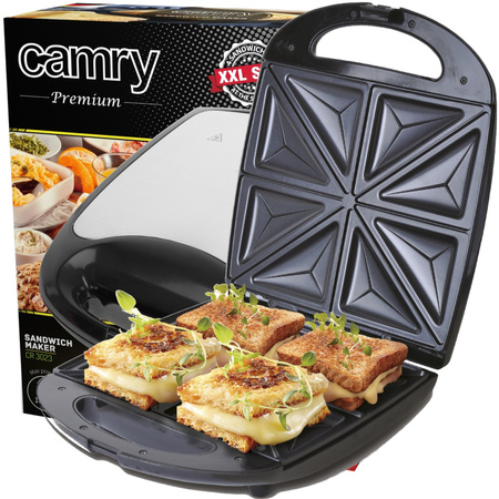 Opiekacz do Kanapek XL z Regulacją Temperatury, 1500W,  Camry CR 3023