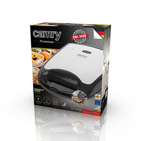 Opiekacz do Kanapek XL z Regulacją Temperatury, 1500W,  Camry CR 3023