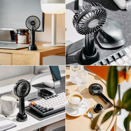 Mini wentylator USB, 3 prędkości, cicha praca, podróżny, biurkowy – Adler AD 7338