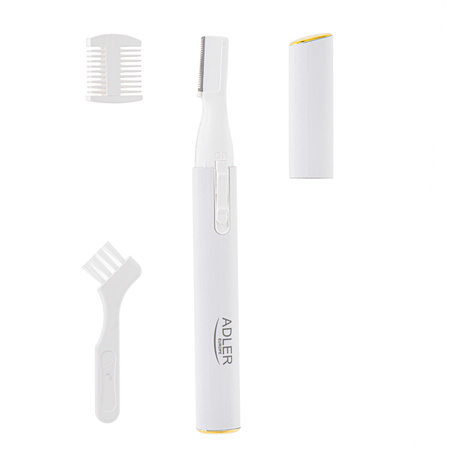 Trymer do brwi biały z precyzyjną końcówką i eleganckim designem - Adler AD 2934