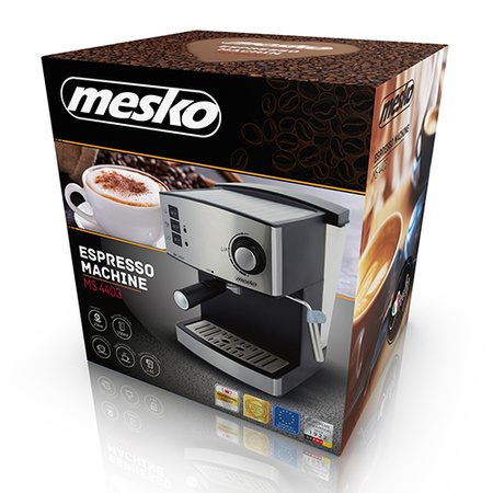 Ekspres ciśnieniowy do kawy 15 bar, 850W, espresso, cappuccino Mesko MS 4403