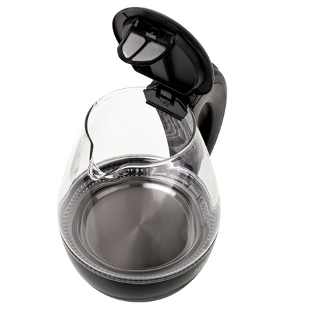 Czajnik elektryczny szklany 1,5L, 2200W, obrotowa podstawa, filtr – Adler AD 1224