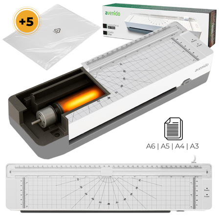 Laminator A3 i A4 z trymerem, 170W, szybkie nagrzewanie Avenido AV 1043