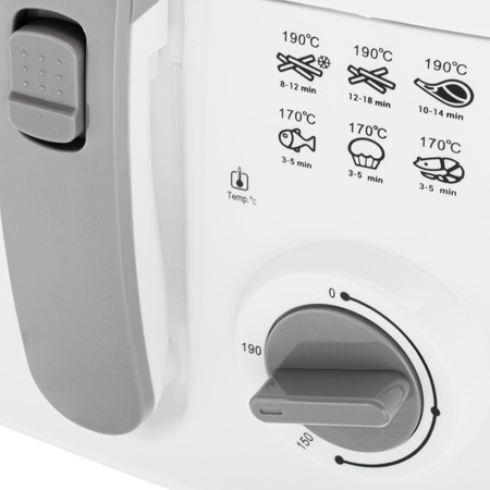 Frytkownica elektryczna, frytownica tłuszczowa 2,5L, 1800W, filtr, wyjmowany pojemnik, ochrona – Mesko MS 4908G