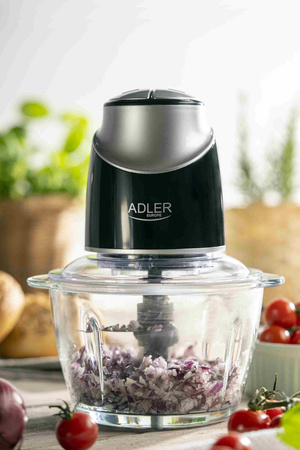 Rozdrabniacz kuchenny, szklana misa 1,2L, 4 ostrza, 550W – Adler AD 4082
