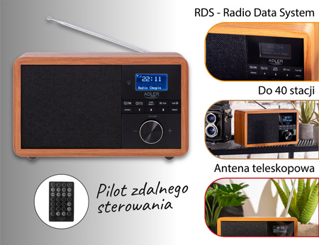 Radio DAB+ z Bluetooth, Adler AD 1184