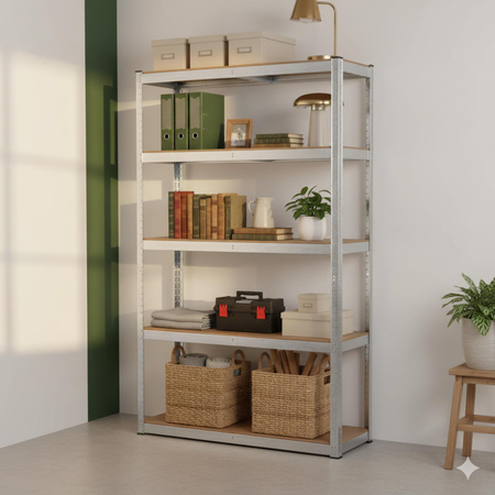 Regał magazynowy metalowy 180x90x40 cm, 875 kg, ocynkowany, 5 półek Avenido AV 6816