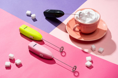 Spieniacz do Mleka Czarny, Lekki i Poręczny Mesko MS 4493