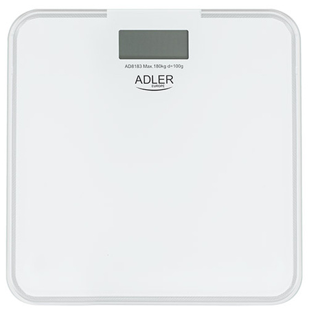 Waga łazienkowa elektroniczna 180 kg, szkło, podświetlenie LED Adler AD 8183