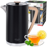 Czajnik metalowy 1,7L, czarny, STRIX, Adler - SKU: AD 1347