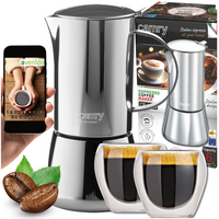 Kawiarka Camry + szklanki CR4425-CR4427