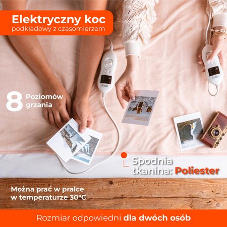 Elektryczny Koc Podkładowy z Timerem, Komfortowy i Ergonomiczny - Camry CR 7424