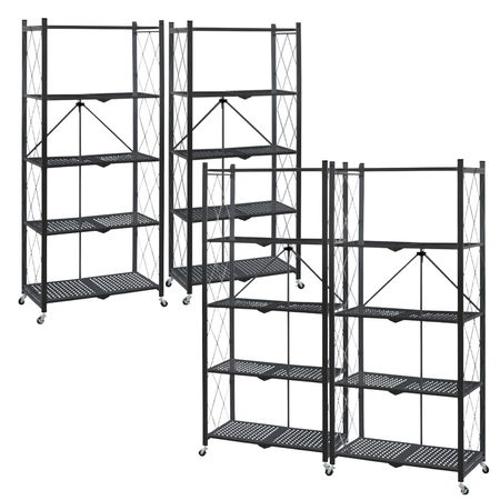 4 komplety składany regał magazynowy na kółkach 100 kg bez montażu Avenido AV 6817