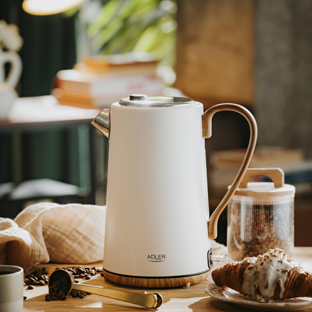 Czajnik elektryczny 1.7L, 2200W, płaska grzałka stalowa, system Strix Adler AD 1352