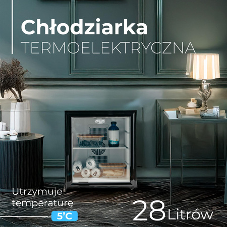 Termoelektryczna lodówka przenośna 28L, kompaktowa i lekka - Adler AD 8088