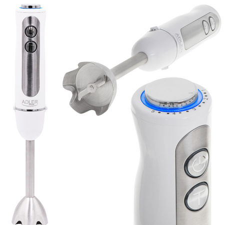 Blender ręczny 1500W, płynna regulacja, 5 prędkości, funkcja Turbo Adler AD 4625