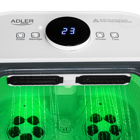 Masażer wodny do stóp, hydromasażer do stóp, 4 rolki masujące, podgrzewanie wody do 48°C Adler AD 2184