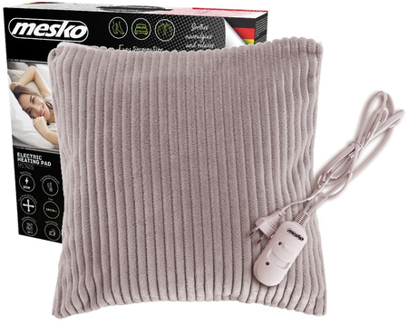 Elektryczna Poduszka Rozgrzewająca Szara, Kompaktowy Rozmiar, Dla Zdrowia - Mesko MS 7429