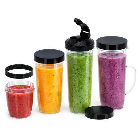 Blender personalny Tytanowe ostrza, 4 bidony, Kruszenie lodu 1200W SevenKraft SK 4090