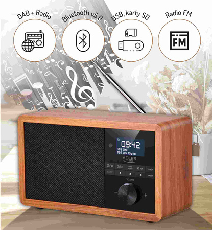 Radio DAB+ z Bluetooth, Adler AD 1184