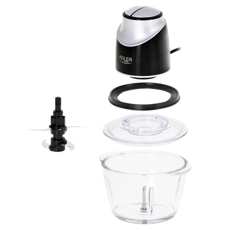 Rozdrabniacz kuchenny, szklana misa 1,2L, 4 ostrza, 550W – Adler AD 4082