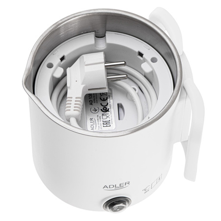 Czajnik turystyczny 0.8L, składany, podwójne ścianki, płaska grzałka Adler AD 1388