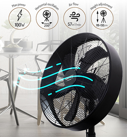 Wentylator Loftowy na Statywie 40cm | Cyrkulator 16” | Camry CR 7329