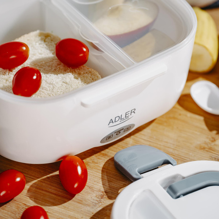 Pojemnik na żywność podgrzewany lunchbox 1.1L, dwukomorowy, 50°C, zasilany sieciowo Adler AD 4474