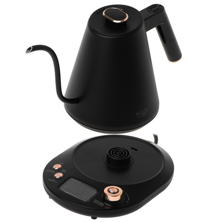 Czajnik elektryczny 1.0L, regulacja 40-100°C, podtrzymanie, LED Adler AD1349